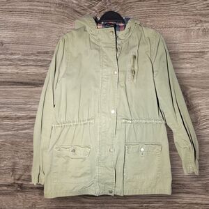 Mine Olive Utility Jacket with Hood
